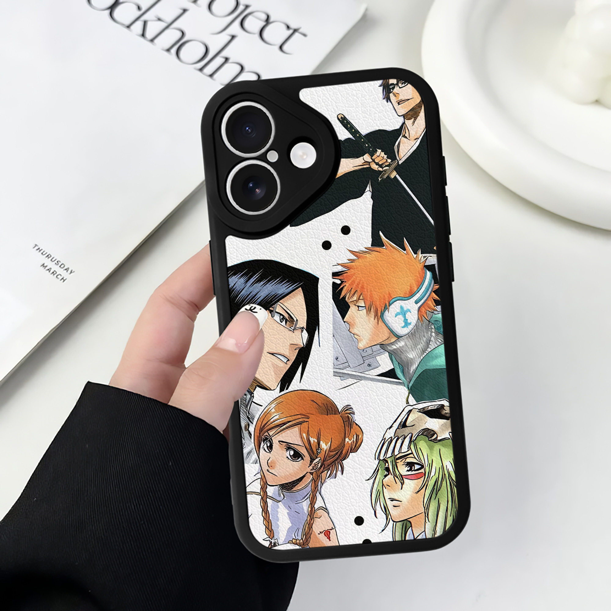 （画像用） ハイキュー!! Haikyu!! 【iPhone 16シリーズ対応】シリコンスマホケース（レザー調） 材質：シリコン